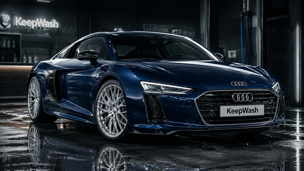 Carro com lavagem exterior em acabamento final